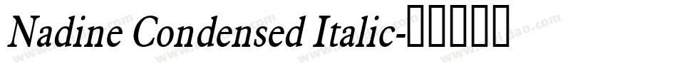 Nadine Condensed Italic字体转换